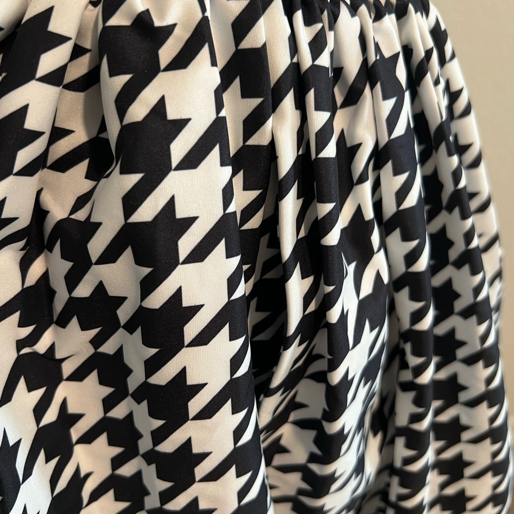 NWT Unique Vintage Black and White Houndstooth Spider Dress - Picture 5 of 11